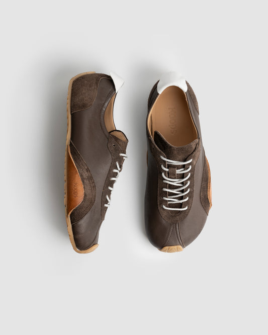Zen napa barefoot sneaker dark wood