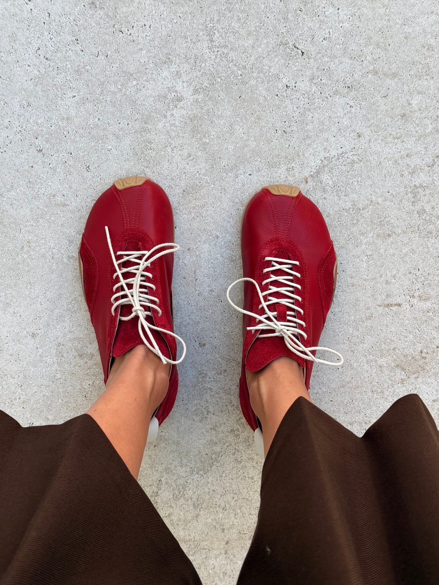 Zen nappa barefoot sneaker red