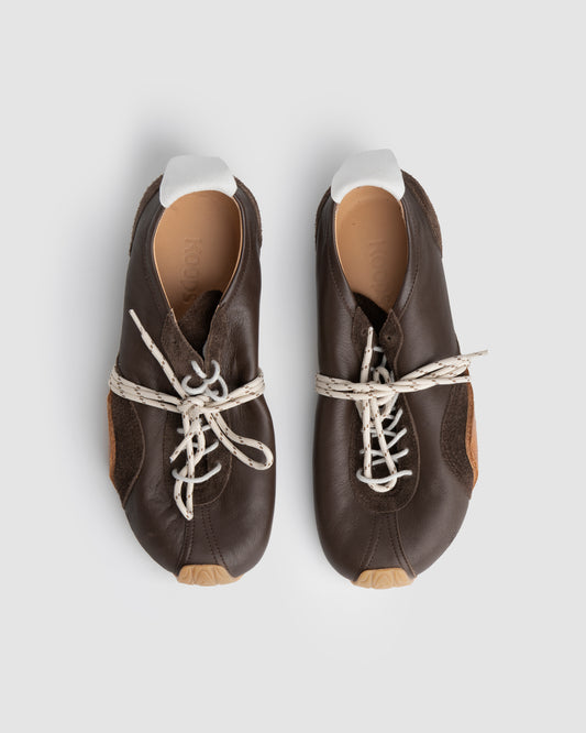 Zen nappa barefoot sneaker dark wood